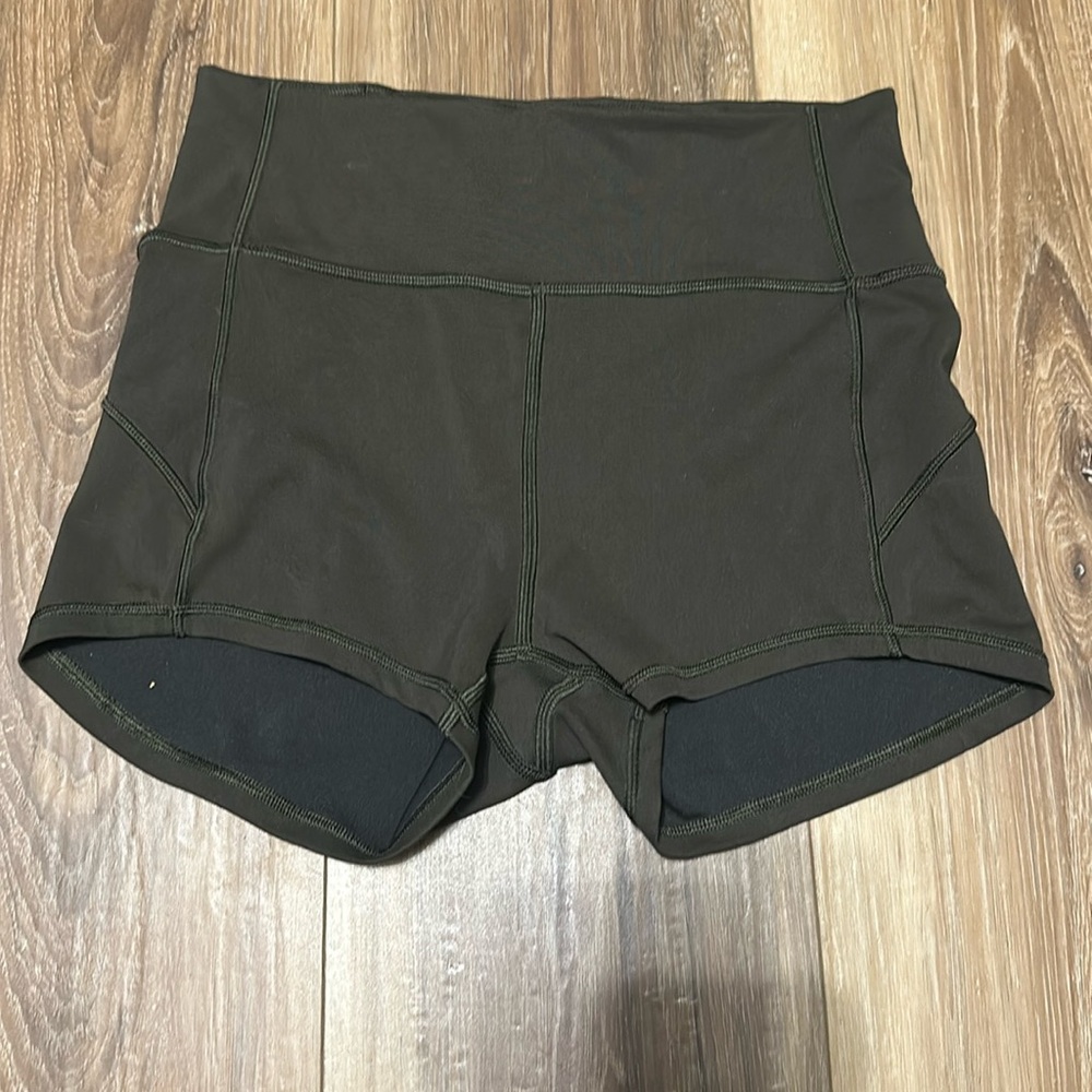 lululemon In Movement Shorts - Dark Olive Size 6